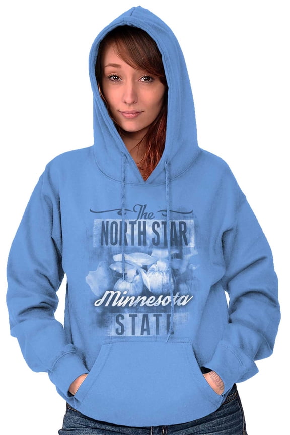 Minnesota Cute State Flower Souvenir Women Plus Size Graphic Pullover Hoodie Brisco Brands 4X