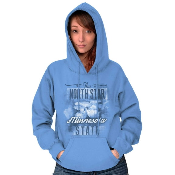 Minnesota Cute State Flower Souvenir Women Plus Size Graphic Pullover Hoodie Brisco Brands 5X