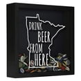 thumbnail image 1 of Torched Minnesota Drinks Beer Cap Shadow Box Wall Mount Decor 13"x13"x3", 1 of 9