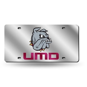 Minnesota Duluth UMD Bulldogs Mirrored Laser Cut License Plate Laser Tag