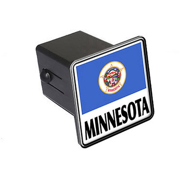 Minnesota, Flag 2" Tow Trailer Hitch Cover Plug Insert