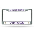 thumbnail image 1 of Minnesota Football Vikings Chrome Metal License Plate Frame, 1 of 5