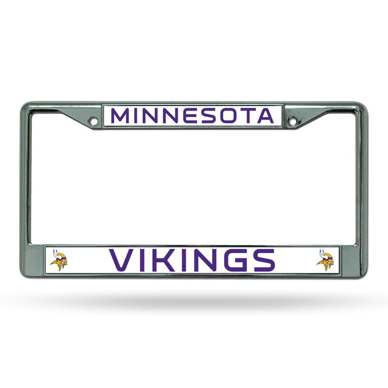Minnesota Football Vikings Chrome Metal License Plate Frame