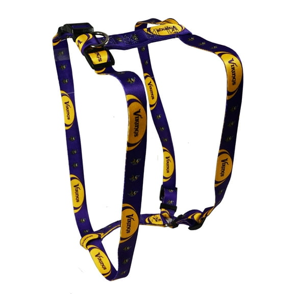 Minnesota Football Vikings Extra Small XS 5/8 Inch Wide Adjustable Dog Harness 8" - 14"