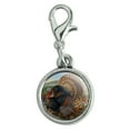 thumbnail image 1 of Minnesota Gobbler Turkey Antiqued Bracelet Pendant Zipper Pull Charm with Lobster Clasp, 1 of 5