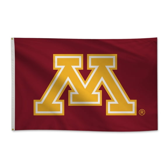 Minnesota Golden Gophers 5' x 8' College Sports Printed Flag - NCAA Licensed - Nylon - School Banner (Maroon, Gold, White)