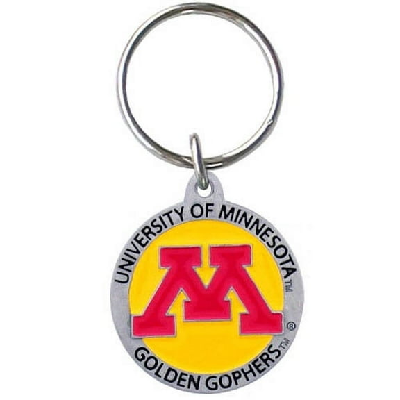 Minnesota Golden Gophers Carved Metal Key Chain (F)