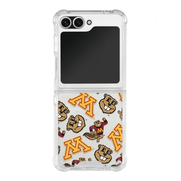 Minnesota Golden Gophers HD Phone Case for Samsung Galaxy Z Flip6 (Scattered) by Affinity Bands
