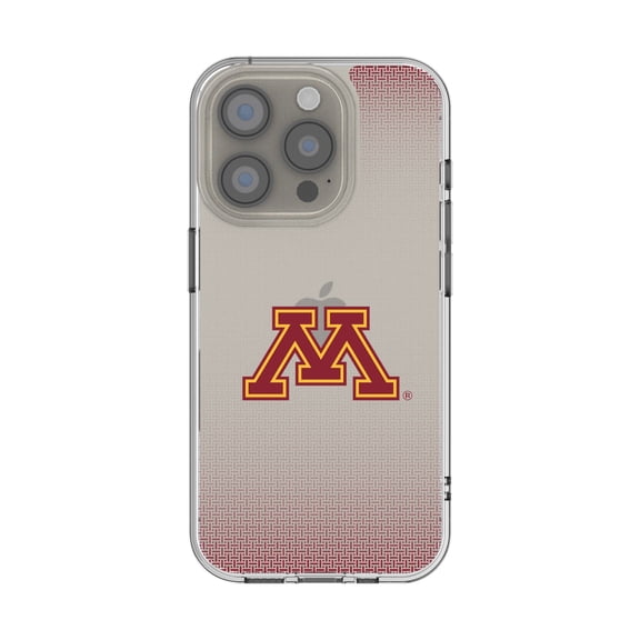 Minnesota Golden Gophers Linen Logo iPhone Clear Case