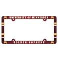 thumbnail image 1 of Minnesota Golden Gophers Official NCAA 12 inch x 6 inch Plastic License Plate Frame by Wincraft, 1 of 1