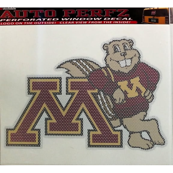 Minnesota Golden Gophers SD Medium 8" Perforated Auto Window Film Decal University of