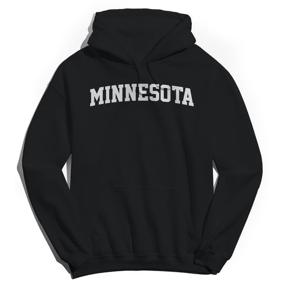 Minnesota Graphic Black Men's Cotton Pullover Hoodie