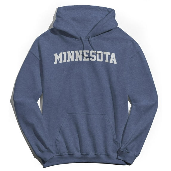 Minnesota Graphic Navy Heather Men's Cotton Pullover Hoodie