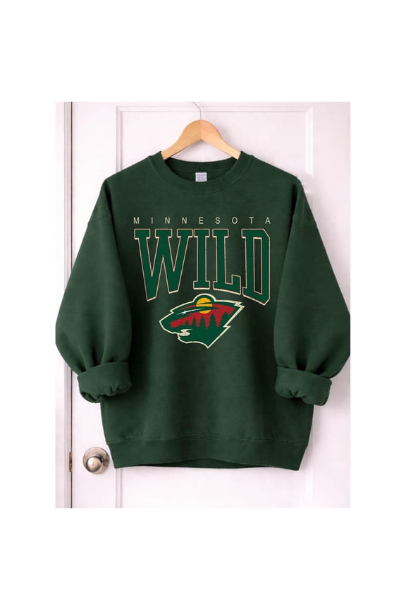Minnesota Hockey Sweatshirt, Vintage Minnesota Hockey Fan Tee, Minnesota Hockey Crewneck, Wild Hockey Sweater Multi