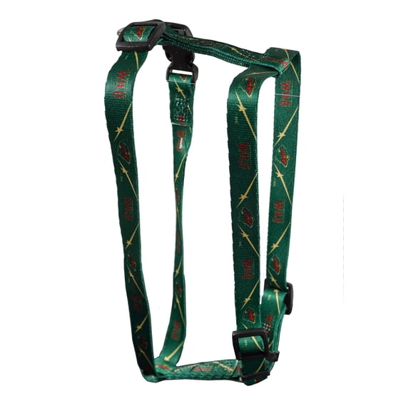 Minnesota Hockey Wild Large 1 Inch wide Adjustable Dog Harness - 20" - 30"
