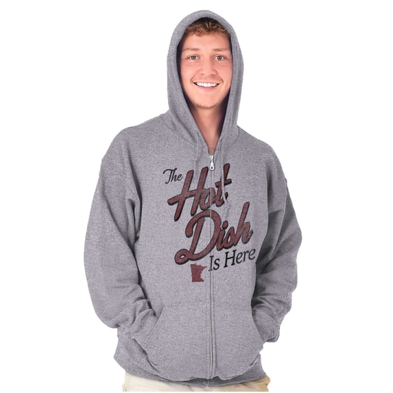 Minnesota Hotdish MN Funny Party Zip Up Hoodie Men's Women's Brisco Brands S