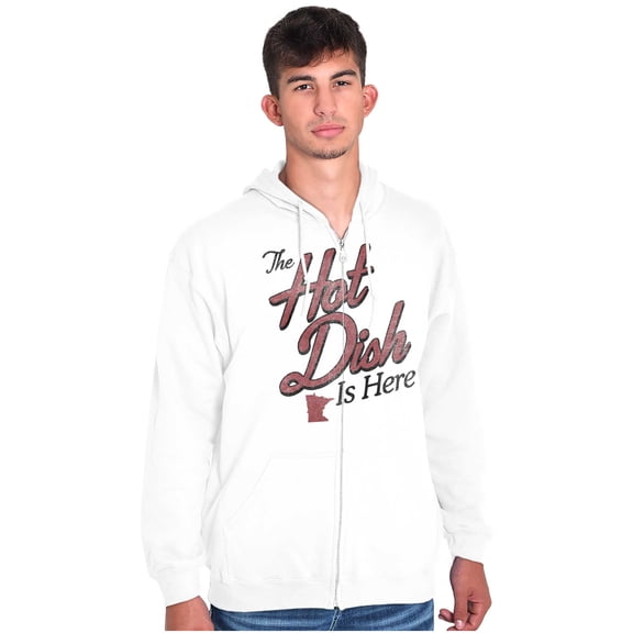 Minnesota Hotdish MN Funny Party Zip Up Hoodie Men's Women's Brisco Brands S
