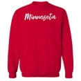 thumbnail image 1 of Minnesota Humor Graphic Red Men's Crewneck Sweatshirt, 1 of 1