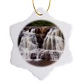 thumbnail image 1 of 3drose, Minnesota, Lake Superior, Gooseberry Waterfalls - Us24 Pha0030 - Peter Hawkins, 3 inch Snowflake Porcelain Ornament, 1 of 7