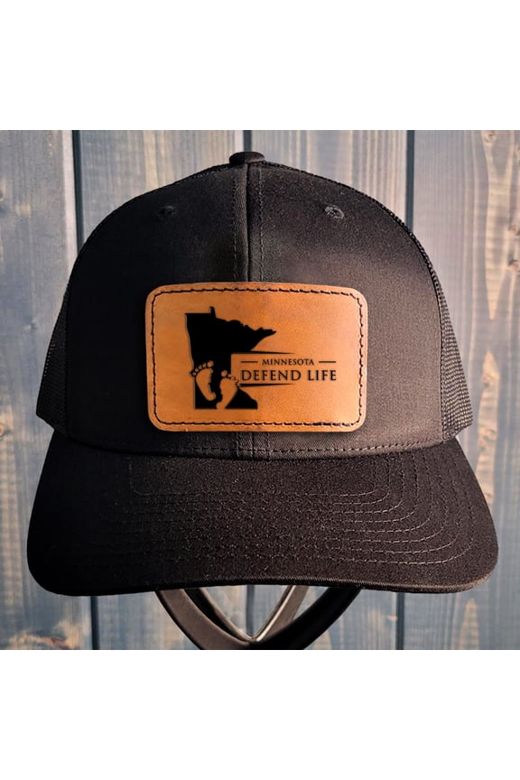 Minnesota Leather Patch Hat Pro-Life Hat
