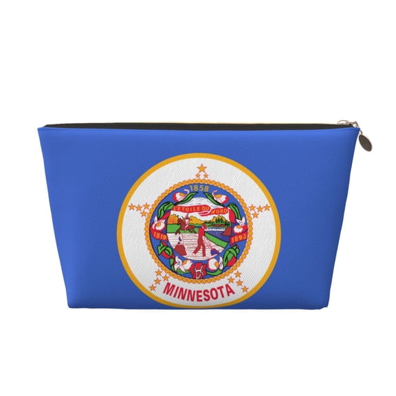 Minnesota Logo Small Purse Organizer Zipper Cosmetic Handbag Tote Pouch For Women