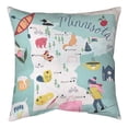 thumbnail image 1 of Minnesota Map Climaweave Pillow 18" Indoor/Outdoor, 1 of 1