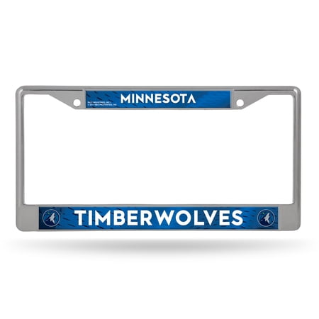 Minnesota Basketball Timberwolve's Chrome Metal License Plate Frame