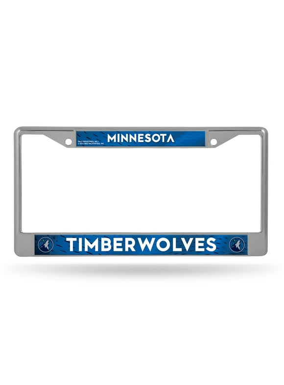 Minnesota NBA Timberwolves Chrome Metal License Plate Frame