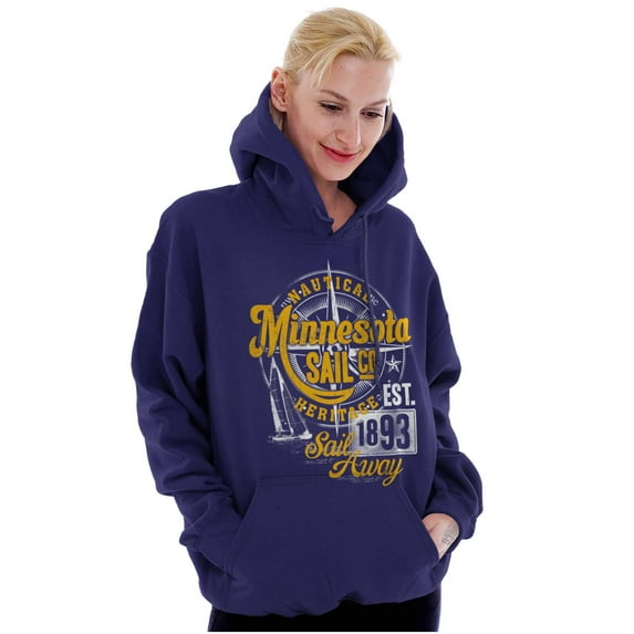 Minnesota Nautical Heritage Sailing Hoodie Sweatshirt Women Brisco Brands X