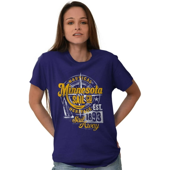 Minnesota Nautical Heritage Sailing Women's Graphic T Shirt Tees Brisco Brands M
