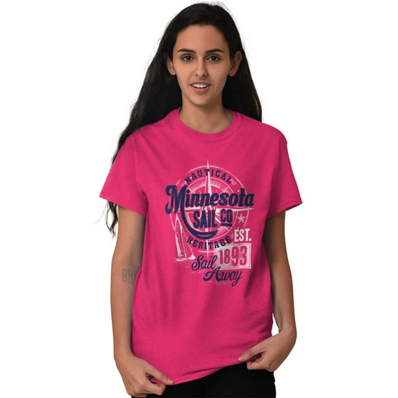Minnesota Nautical Heritage Sailing Women's Graphic T Shirt Tees Brisco Brands S