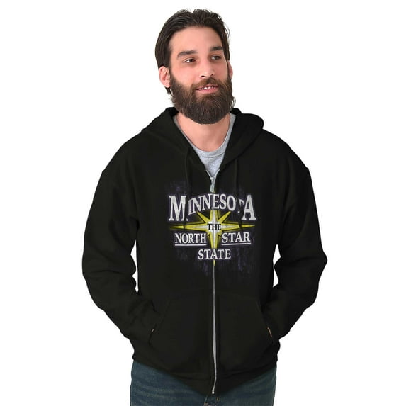 Minnesota North Star State MN Pride Zip Up Hoodie Men's Women's Brisco Brands M