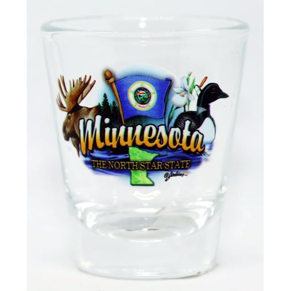 Minnesota North Star State State Elements Shot Glass