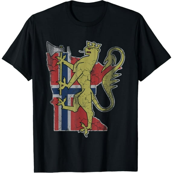 Minnesota Norwegian American Norge Norway Gift T-ShirtMen and women, White Black T-shirt, size: Extra large S-1478XL