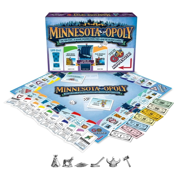 Late For The Sky: Minnesota-Opoly - State Themed Family Board Game, Opoly-Style Game Night, Traditional Play Or 1 Hr Version, Ages 8+, 2-6 Players
