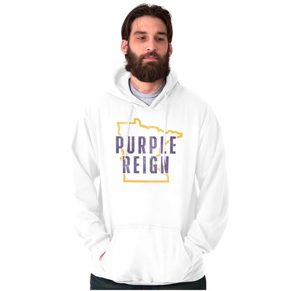 Minnesota Purple Reign State Shape MN Hoodie Sweatshirt Women Men Brisco Brands L