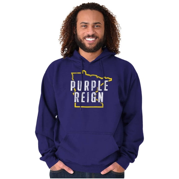 Minnesota Purple Reign State Shape MN Hoodie Sweatshirt Women Men Brisco Brands S