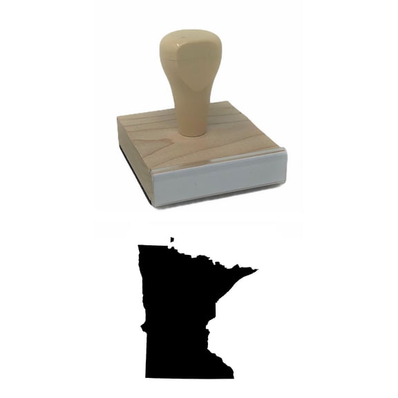 Minnesota Rubber Stamp, 2 X 2" Wood Stamp