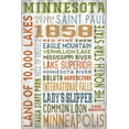 thumbnail image 1 of Minnesota, Rustic Typography (36x54 Giclee Gallery Art Print, Vivid Textured Wall Decor), 1 of 3