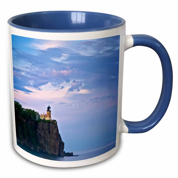 3drose, Minnesota, Split Rock Lighthouse, Lake Superior - Us24 Rsp0036 - Rob Sheppard, 11oz Two-tone Blue Mug
