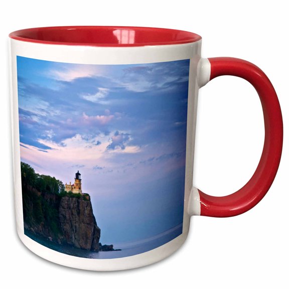 3drose, Minnesota, Split Rock Lighthouse, Lake Superior - Us24 Rsp0036 - Rob Sheppard, 11oz Two-tone Red Mug