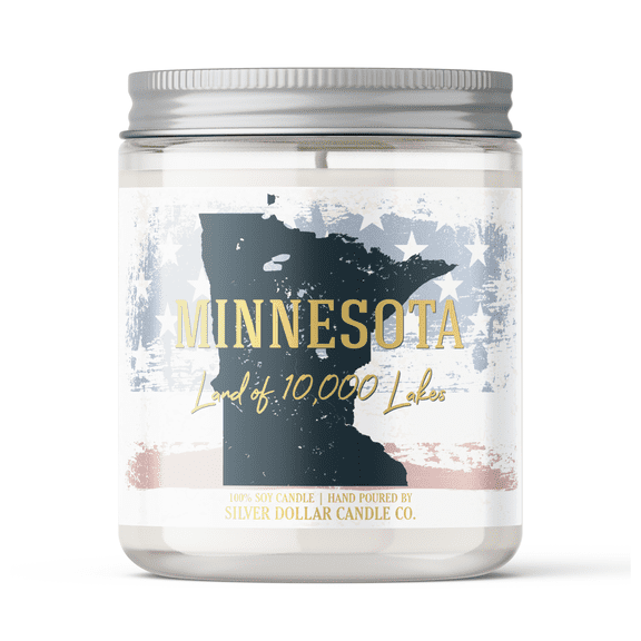 Minnesota State Candle - Missing Home and Nostalgia Candle - 9/16oz 100% All-Natural Handmade Soy Wax Candle