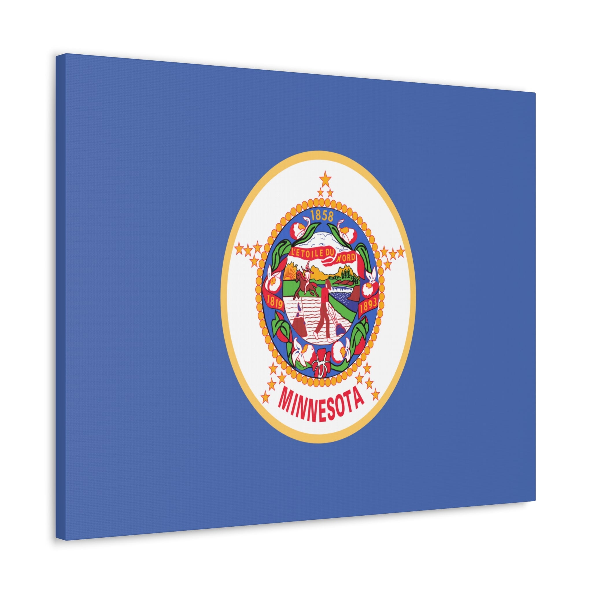 Minnesota State Flag Canvas Vibrant Wall Art Unframed Home Decor ...