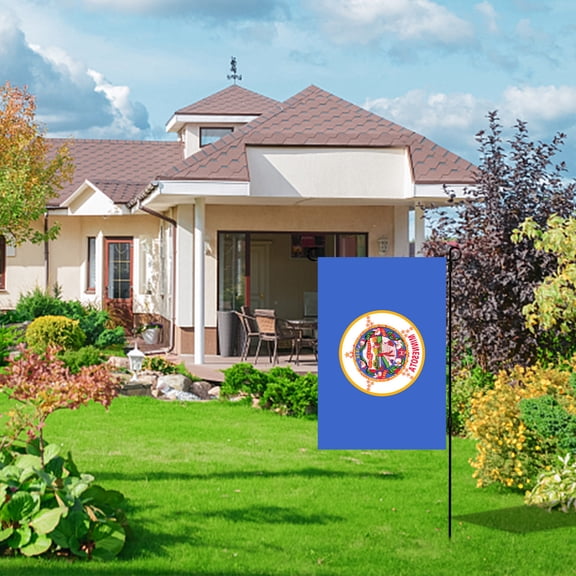 Minnesota State Garden Flag 1x1.5FT Medium Outdoor Double Sided Minnesota Flag, 100% Polyester Durable Vivid Color Lawn Courtyard Decorative Flag Gift Wall House Decor