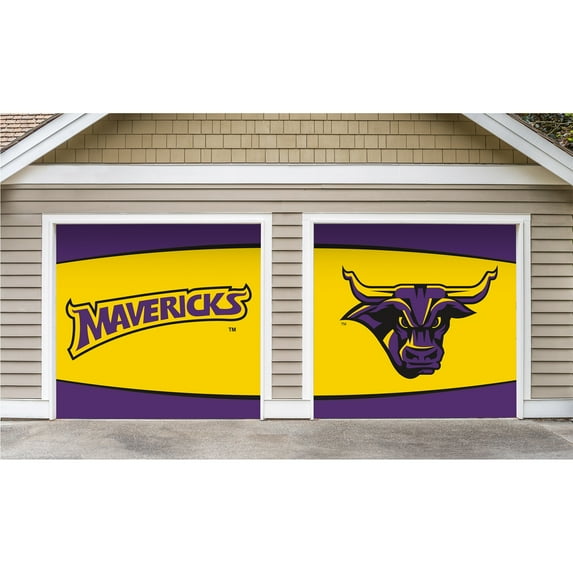 Minnesota State Mavericks 7' x 8' 2-Piece Logo Split Garage Door Decor