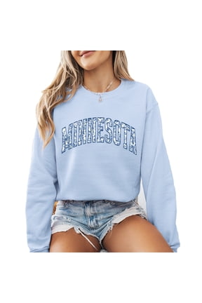Minnesota State Pullover Shirts Women Long Sleeve Graphic Sweatshirts Cozy Outfit Gift Idea