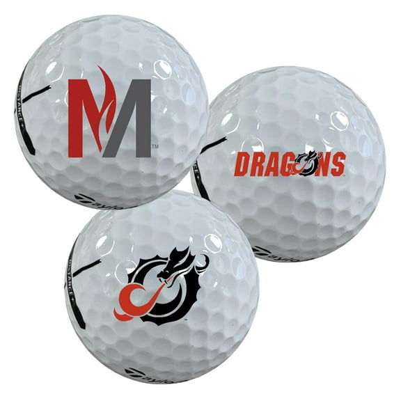 Minnesota State University Moorhead Dragons Logo Edition Taylormade Distance+ Golf Balls 12-Pack (Dozen)