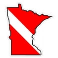 thumbnail image 1 of Minnesota State (Y24) Diver Down Flag Vinyl Decal Sticker Car Laptop/Netbook, 1 of 1