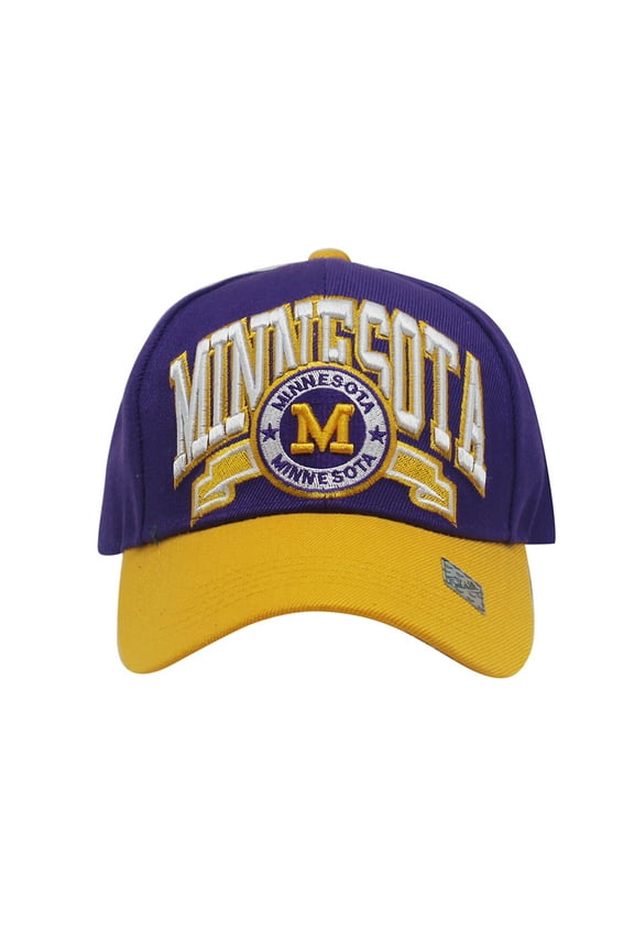 Minnesota Team Color City Name Embroidered Baseball Cap