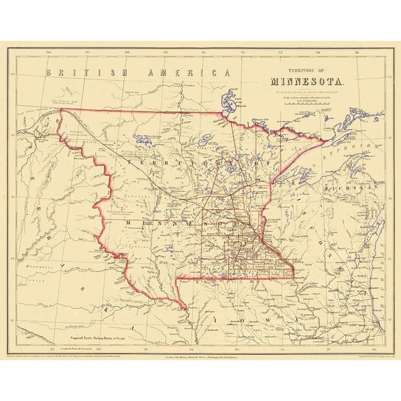 Minnesota Territory - Rogers 1857 Poster Print by Rogers Rogers (24 x 18) # MNZZ0002